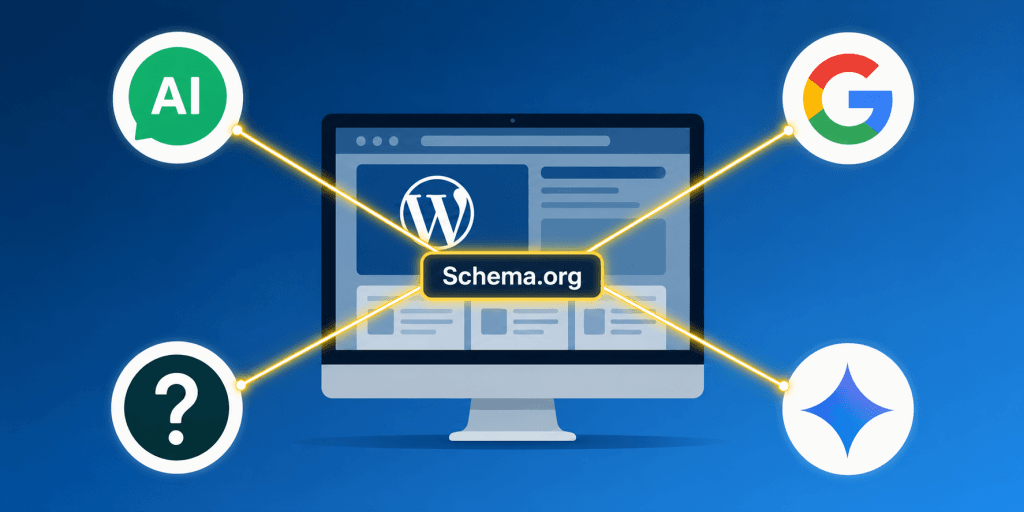 Schema.org connecte un site WordPress aux moteurs IA - ChatGPT, Google, Perplexity, Gemini